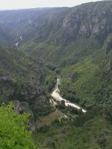 Tarnschlucht vom "Point Sublime" aus aufgenommen; ganz unten links: Sektoren Zebra + Güllich