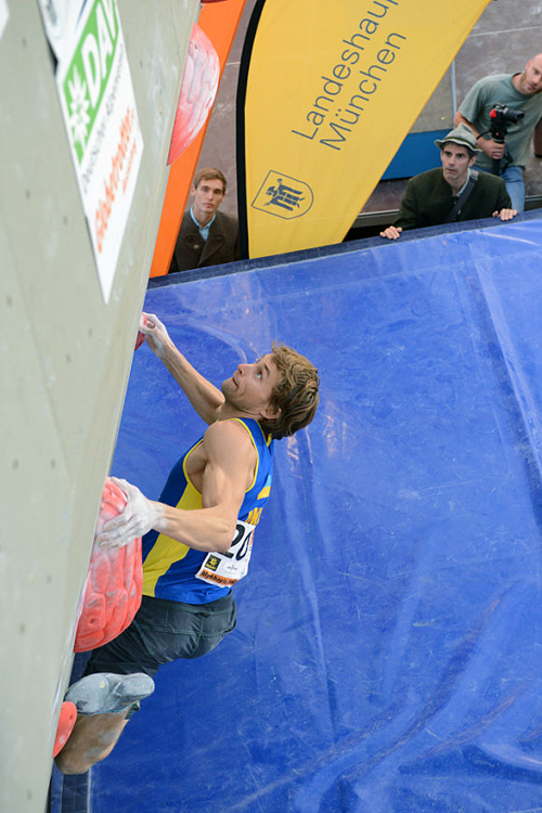 Mykhaylo Shalagin Boulder World Cup Munich 2013; photo: Steffen Kern Mykhaylo Shalagin Boulder World Cup Munich 2013; photo: Steffen Kern