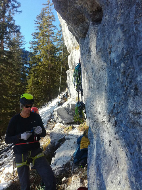 Am Einstieg der Carpe Diem (7c)